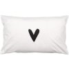 Clayre & Eef BHS36-5 Housse de coussin 30x50 cm blanc noir