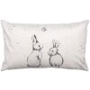 Clayre & Eef Housse de coussin BNS36-1 30x50 cm style campagnard Beige Gris Lapin
