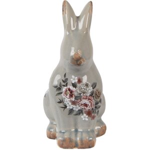 Clayre & Eef Lapin déco Céramique Gris...