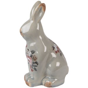 Clayre & Eef Lapin déco Céramique Gris...