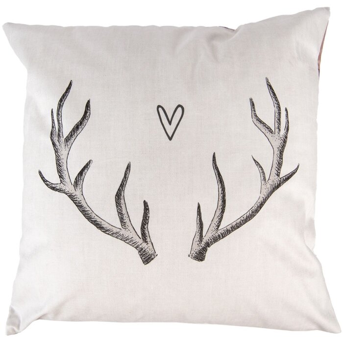 Clayre & Eef NWV20-1 Housse de coussin 45x45 cm Beige Marron style cottage