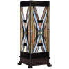 LumiLamp 5LL-6359 Lampe de table Tiffany Marron Beige 17x17x44 cm E27 40W