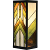 LumiLamp 5LL-6361 Applique Tiffany Beige Vert 14x16x40 cm E27 Verre Métal