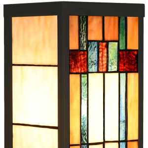 LumiLamp 5LL-6362 Applique Tiffany Beige Marron 14x16x40cm E27 Verre Métal