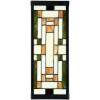 LumiLamp 5LL-6363 Applique Tiffany Beige Vert 14x16x40cm E27 Verre Métal