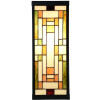 LumiLamp 5LL-6363 Applique Tiffany Beige Vert 14x16x40cm E27 Verre Métal
