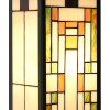 LumiLamp 5LL-6363 Applique Tiffany Beige Vert 14x16x40cm E27 Verre Métal