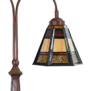 LumiLamp 5LL-6366 Lampe de table Tiffany Marron Verre 48x19x64 cm E27