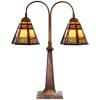 LumiLamp 5LL-6366 Lampe de table Tiffany Marron Verre 48x19x64 cm E27