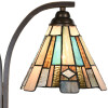 LumiLamp 5LL-6368 Lampe de table Tiffany Marron Bleu 48x19x57cm E27 2x60W