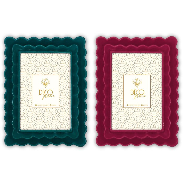 Cadre photo ZEP Déco Rouge/Vert Design baroque 10x15 cm 13x18 cm 15x20 cm
