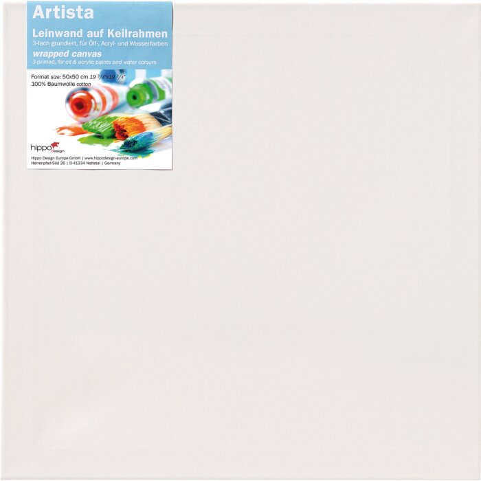 Cadre photo Walther 70x70 cm – Toile coton triple apprêt pour peinture