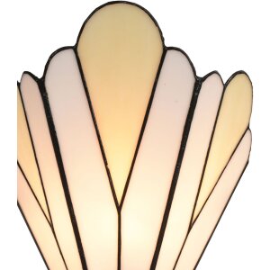 LumiLamp 5LL-6365 Applique Tiffany Blanc Beige 20x10x29cm E14 Verre Métal