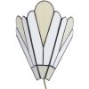 LumiLamp 5LL-6365 Applique Tiffany Blanc Beige 20x10x29cm E14 Verre Métal