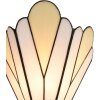 LumiLamp 5LL-6365 Applique Tiffany Blanc Beige 20x10x29cm E14 Verre Métal