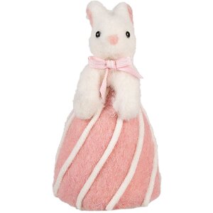 Clayre & Eef Lapin décoratif blanc rose style...