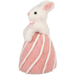 Clayre & Eef Lapin décoratif blanc rose style...