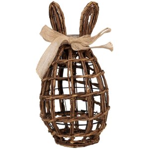 Clayre & Eef Lapin décoratif en rotin brun...