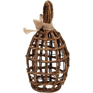 Clayre & Eef Lapin décoratif en rotin brun...