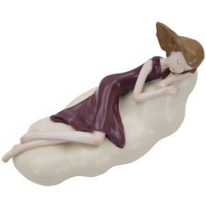 Mauro Ferretti Figurine de décoration Dolly sur un nuage 25x11x16 cm rouge foncé