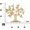 Mauro Ferretti décoration arbre de vie avec papillons 31x8x30 cm doré