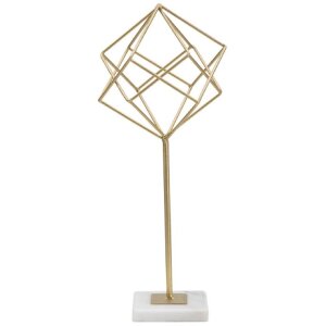 Mauro Ferretti Sculpture Cube 16x18x41,5 cm or-blanc