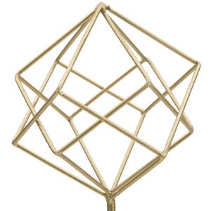 Mauro Ferretti Sculpture Cube 16x18x41,5 cm or-blanc