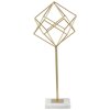 Mauro Ferretti Sculpture Cube 16x18x41,5 cm or-blanc