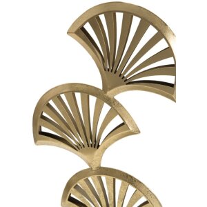 Mauro Ferretti Sculpture Triple Leaf 23,5x10x44 cm or-noir