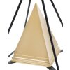 Mauro Ferretti Sculpture Pyramide avec cadre métallique 15x15x21 cm or-noir