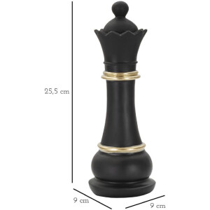 Mauro Ferretti Sculpture Queen 9x25,5 cm noir-or
