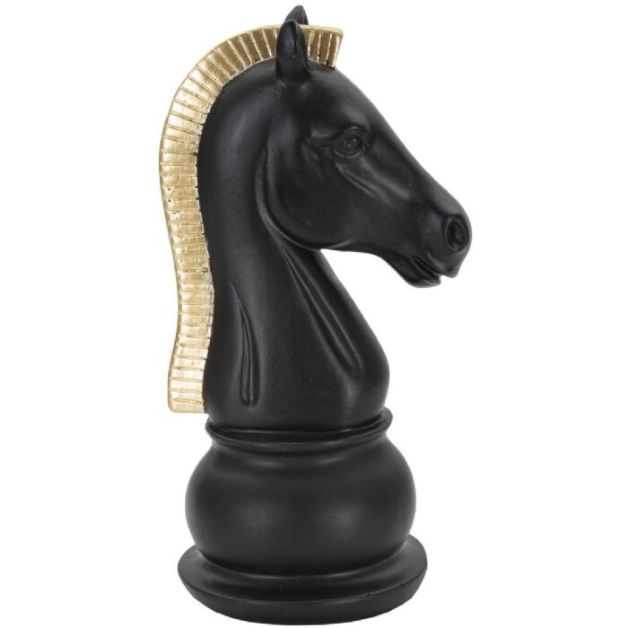 Mauro Ferretti sculpture cheval 10,5x8,5x19 cm noir-or
