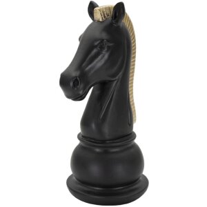 Mauro Ferretti sculpture cheval 10,5x8,5x19 cm noir-or