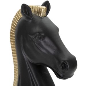 Mauro Ferretti sculpture cheval 10,5x8,5x19 cm noir-or