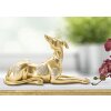 Mauro Ferretti sculpture canine 32,2x9,5x18,3 cm or argent