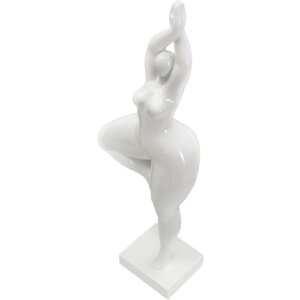 Mauro Ferretti figure de yoga debout Woman Yoga 16x9x45,8 cm blanc