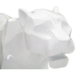 Mauro Ferretti sculpture panthère blanche 70x18x32,5 cm