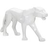 Mauro Ferretti sculpture panthère blanche 70x18x32,5 cm