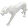 Mauro Ferretti sculpture panthère blanche 70x18x32,5 cm