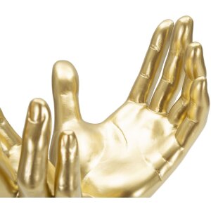 Mauro Ferretti Sculpture de mains Peace Hands 25x15x24 cm or