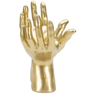 Mauro Ferretti Sculpture de mains Peace Hands 25x15x24 cm or