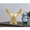 Mauro Ferretti Sculpture de mains Peace Hands 25x15x24 cm or