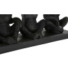 Mauro Ferretti figure décorative trio de singes avec bol de feuilles 43x15,7x20 cm noir or