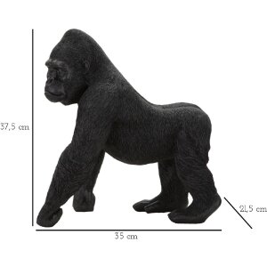 Mauro Ferretti figure décorative gorille 35x21,5x37,5 cm noir
