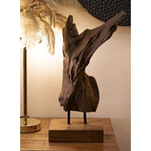 Mauro Ferretti Akar sculpture en teck marron 18x13x55 cm
