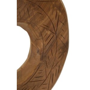 Mauro Ferretti sculpture Dorat en teck 28x10x38 cm brun