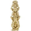 Mauro Ferretti Figurine décorative singe tour Ø10,5x30 cm or brillant