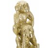 Mauro Ferretti Figurine décorative singe tour Ø10,5x30 cm or brillant