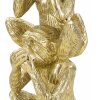 Mauro Ferretti Figurine décorative singe tour Ø10,5x30 cm or brillant