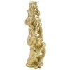 Mauro Ferretti Figurine décorative singe tour Ø10,5x30 cm or brillant